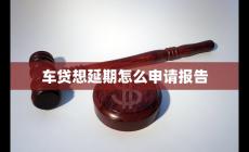 车贷想延期怎么申请报告